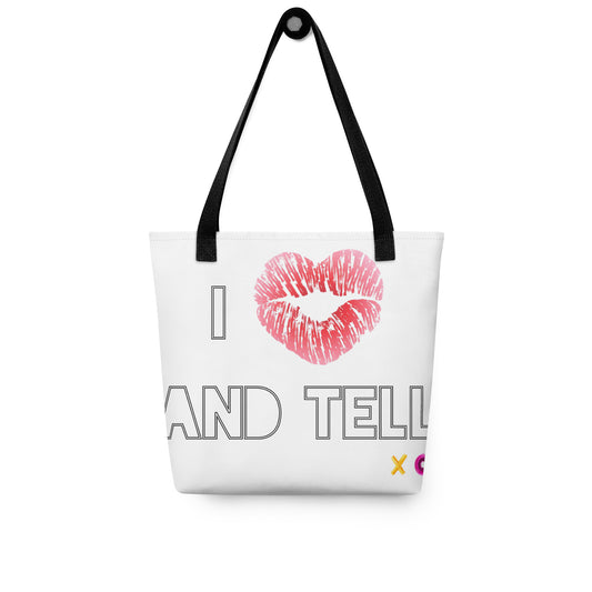 Kiss and tell Tote bag