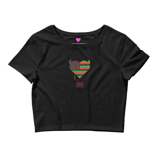 Juneteenth XO Crop Tee